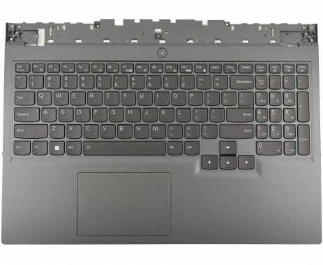 Tastatura Lenovo HY560 Neagra cu Palmrest Gri cu TouchPad iluminata backlit. Keyboard Lenovo HY560 Neagra cu Palmrest Gri cu TouchPad. Tastaturi laptop Lenovo HY560 Neagra cu Palmrest Gri cu TouchPad. Tastatura notebook Lenovo HY560 Neagra cu Palmrest Gri cu TouchPad