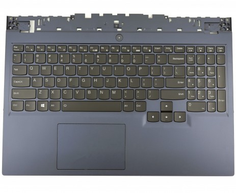 Tastatura Lenovo 5CB1C74837 Neagra cu Palmrest Albastru cu TouchPad iluminata backlit. Keyboard Lenovo 5CB1C74837 Neagra cu Palmrest Albastru cu TouchPad. Tastaturi laptop Lenovo 5CB1C74837 Neagra cu Palmrest Albastru cu TouchPad. Tastatura notebook Lenovo 5CB1C74837 Neagra cu Palmrest Albastru cu TouchPad