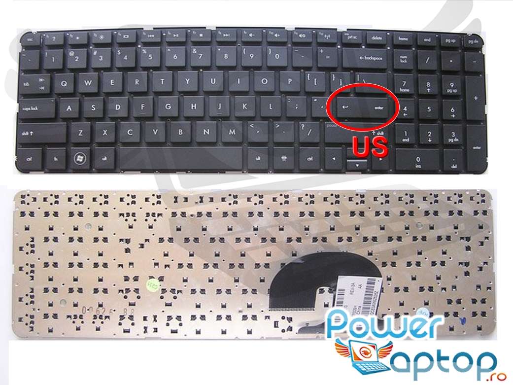 Tastatura HP Pavilion dv7 4260 layout US fara rama enter mic