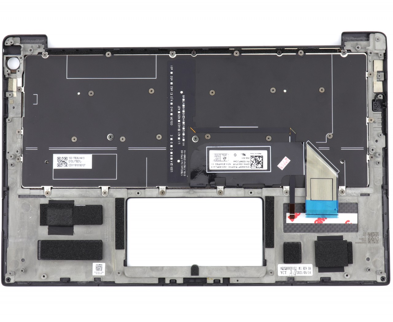 Tastatura Dell XPS 13 9305 Neagra cu Palmrest Negru iluminata backlit