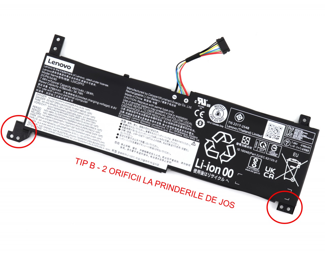 Baterie Lenovo V15 G2-ALC-82KD0009MH Oem 36.7Wh Tip B