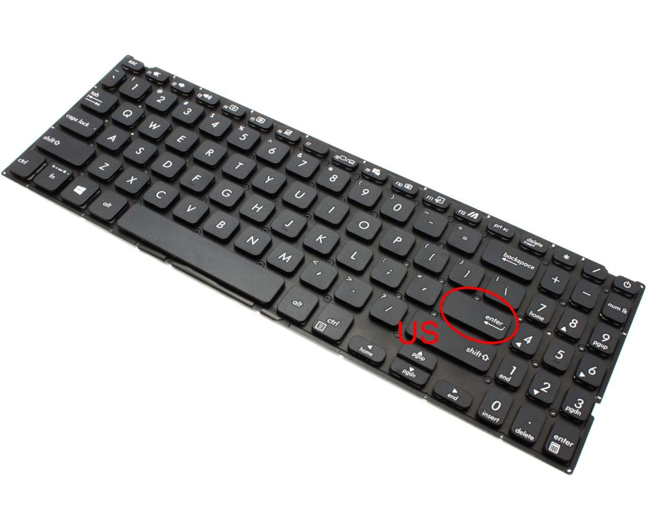 Tastatura Asus VivoBook X509FJ layout US fara rama enter mic