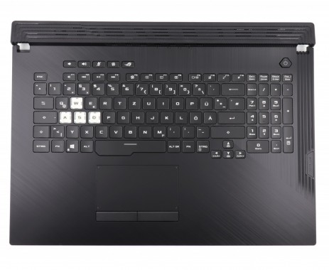 Tastatura Asus ROG Strix 17 G712LW Neagra cu Palmrest Negru si TouchPad iluminata backlit. Keyboard Asus ROG Strix 17 G712LW Neagra cu Palmrest Negru si TouchPad. Tastaturi laptop Asus ROG Strix 17 G712LW Neagra cu Palmrest Negru si TouchPad. Tastatura notebook Asus ROG Strix 17 G712LW Neagra cu Palmrest Negru si TouchPad