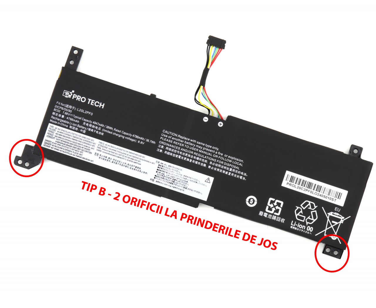 Baterie Lenovo V17 G2-ITL-82NX00DBFR 36.7Wh Tip B