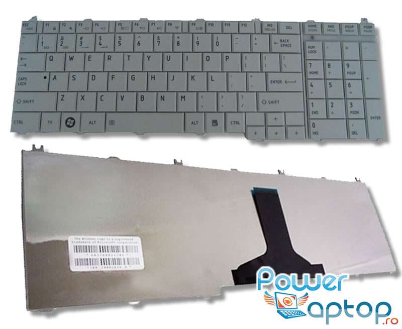 Tastatura Toshiba Satellite C675 argintie