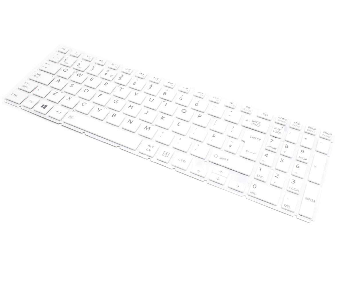 Tastatura Alba Toshiba Satellite S50T B layout UK fara rama enter mare