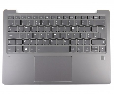 Tastatura Lenovo IdeaPad 720S-13ARR Gri cu Palmrest Gri, Touchpad si Senzor Amprenta iluminata backlit. Keyboard Lenovo IdeaPad 720S-13ARR Gri cu Palmrest Gri, Touchpad si Senzor Amprenta. Tastaturi laptop Lenovo IdeaPad 720S-13ARR Gri cu Palmrest Gri, Touchpad si Senzor Amprenta. Tastatura notebook Lenovo IdeaPad 720S-13ARR Gri cu Palmrest Gri, Touchpad si Senzor Amprenta