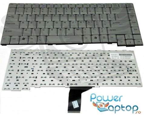 Tastatura Fujitsu Siemens  L1300 argintie. Keyboard Fujitsu Siemens  L1300 argintie. Tastaturi laptop Fujitsu Siemens  L1300 argintie. Tastatura notebook Fujitsu Siemens  L1300 argintie