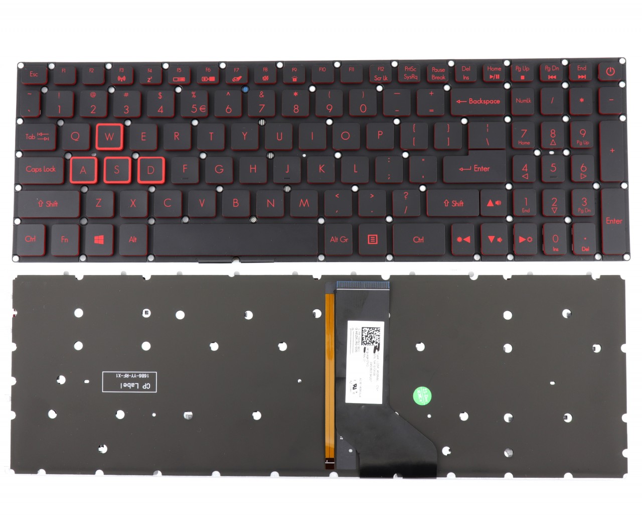 Tastatura Acer Aspire VN7-571G Neagra iluminata rosu backlit