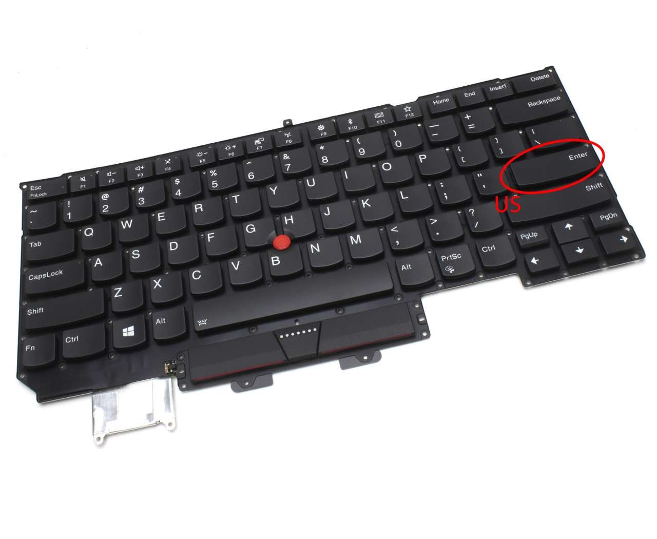 Tastatura Lenovo YODBL-84US iluminata layout US fara rama enter mic