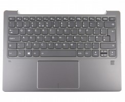 Tastatura Lenovo PK131491A00 Gri cu Palmrest Gri, Touchpad si Senzor Amprenta iluminata backlit. Keyboard Lenovo PK131491A00 Gri cu Palmrest Gri, Touchpad si Senzor Amprenta. Tastaturi laptop Lenovo PK131491A00 Gri cu Palmrest Gri, Touchpad si Senzor Amprenta. Tastatura notebook Lenovo PK131491A00 Gri cu Palmrest Gri, Touchpad si Senzor Amprenta