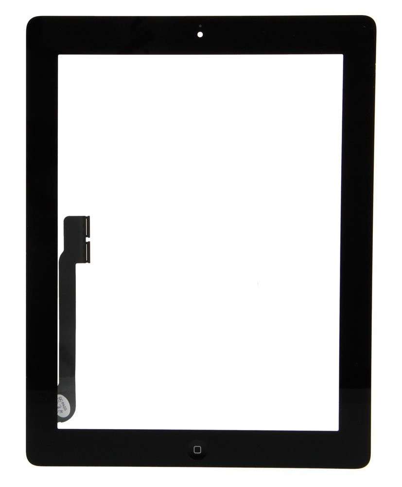 Touchscreen Digitizer Apple iPad 4 A1460 cu buton home si adeziv Negru Geam Sticla Tableta