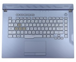 Tastatura Asus 0KNR0-461DUI00 Albastra cu Palmrest Albastru si TouchPad iluminata backlit. Keyboard Asus 0KNR0-461DUI00 Albastra cu Palmrest Albastru si TouchPad. Tastaturi laptop Asus 0KNR0-461DUI00 Albastra cu Palmrest Albastru si TouchPad. Tastatura notebook Asus 0KNR0-461DUI00 Albastra cu Palmrest Albastru si TouchPad