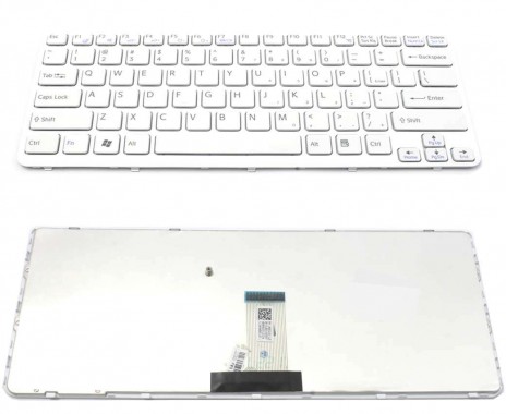 Tastatura Sony Vaio SVE14 series alba. Keyboard Sony Vaio SVE14 series alba. Tastaturi laptop Sony Vaio SVE14 series alba. Tastatura notebook Sony Vaio SVE14 series alba