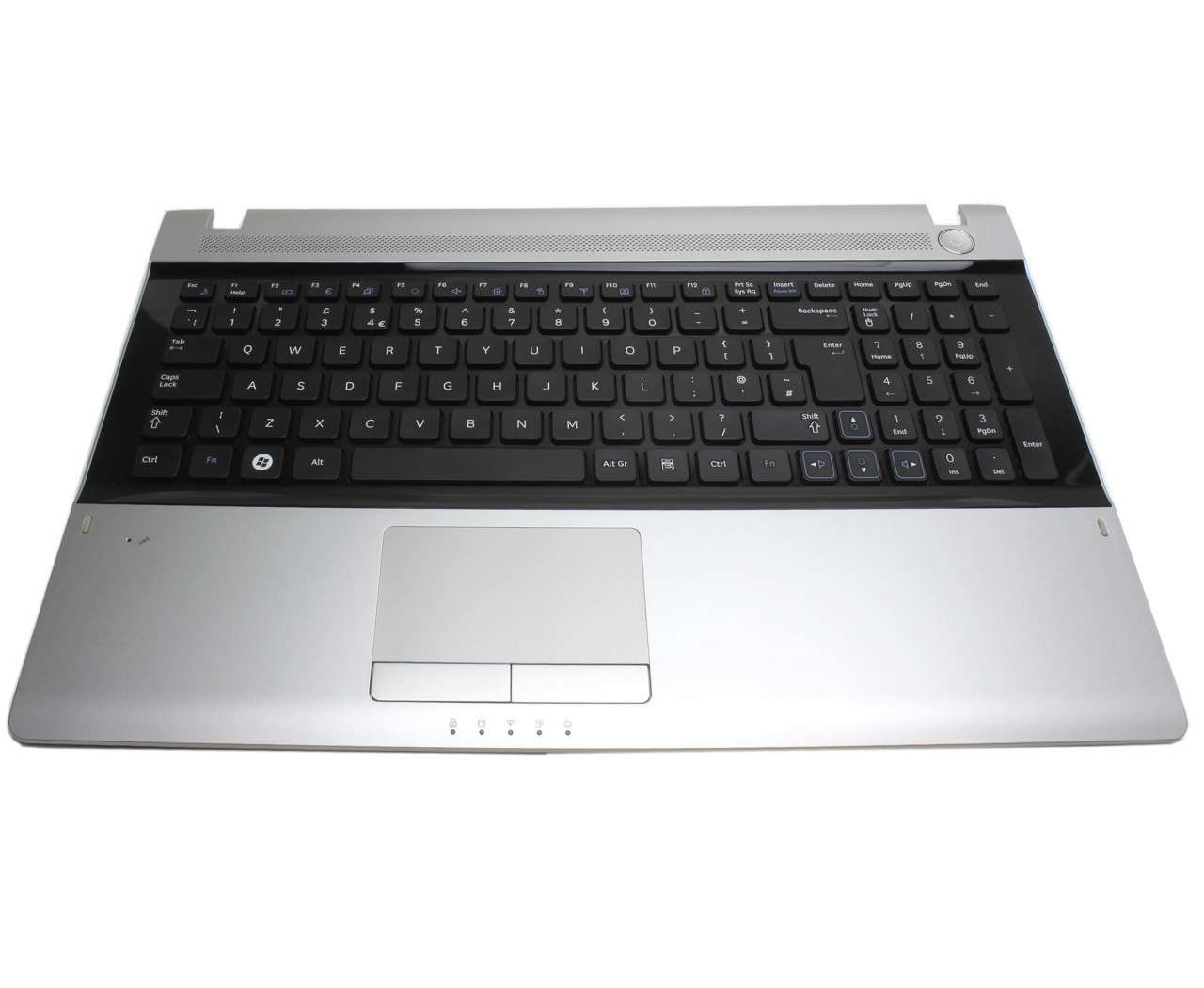 Tastatura Samsung RV515 neagra cu Palmrest argintiu