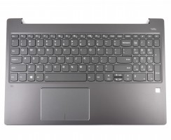 Tastatura Lenovo 5CB0Q62274 Gri cu Palmrest Gri, TouchPad si Orificiu Amprenta iluminata backlit. Keyboard Lenovo 5CB0Q62274 Gri cu Palmrest Gri, TouchPad si Orificiu Amprenta. Tastaturi laptop Lenovo 5CB0Q62274 Gri cu Palmrest Gri, TouchPad si Orificiu Amprenta. Tastatura notebook Lenovo 5CB0Q62274 Gri cu Palmrest Gri, TouchPad si Orificiu Amprenta