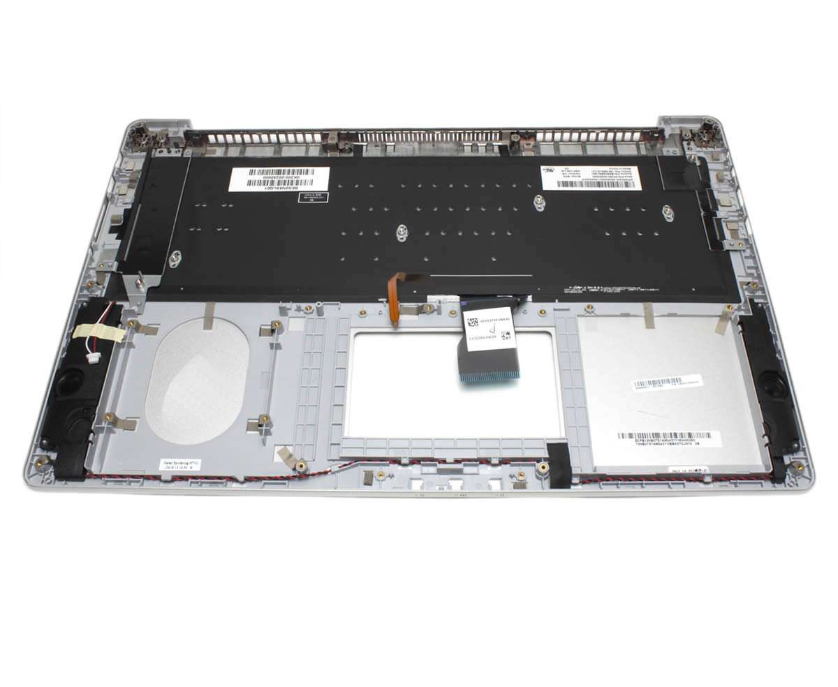 Tastatura Asus 90NB0871 R32UI0 argintie cu Palmrest argintiu iluminata backlit