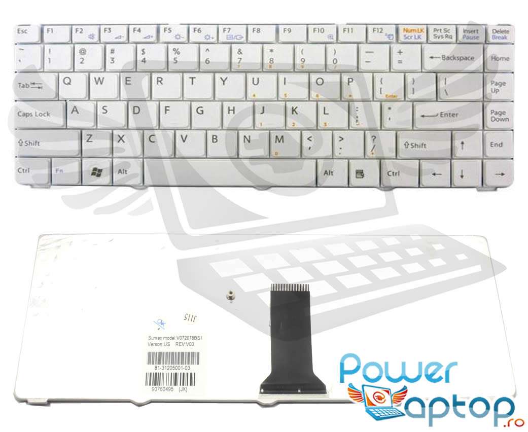 Tastatura Sony Vaio VGN NS295J S alba