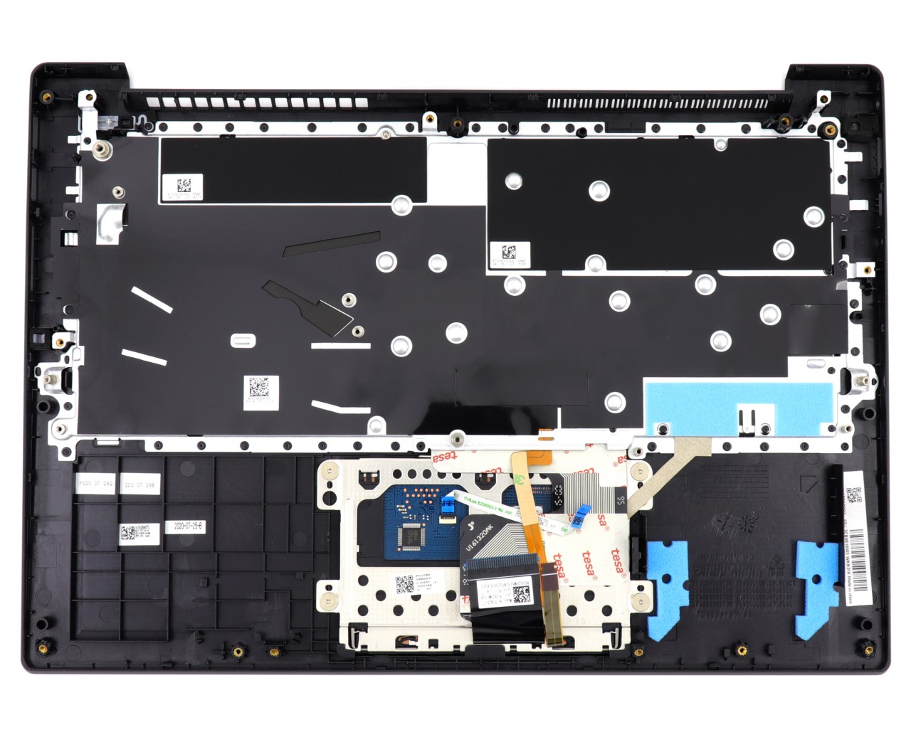 Tastatura Lenovo IdeaPad S340-14API Gri cu Palmrest Negru si TouchPad iluminata backlit