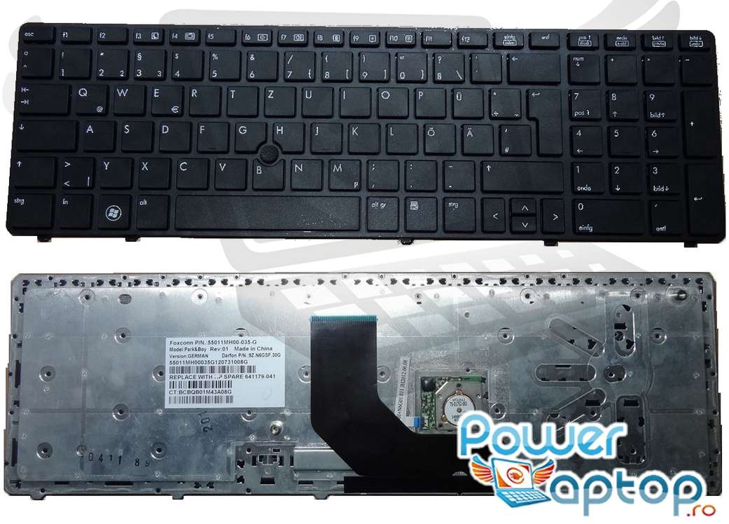 Tastatura HP ProBook 6560b rama neagra