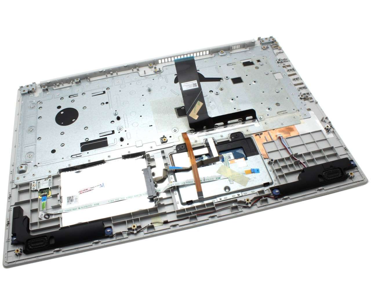 Tastatura Lenovo IdeaPad V320-17IKB Gri cu Palmrest Argintiu si TouchPad iluminata backlit