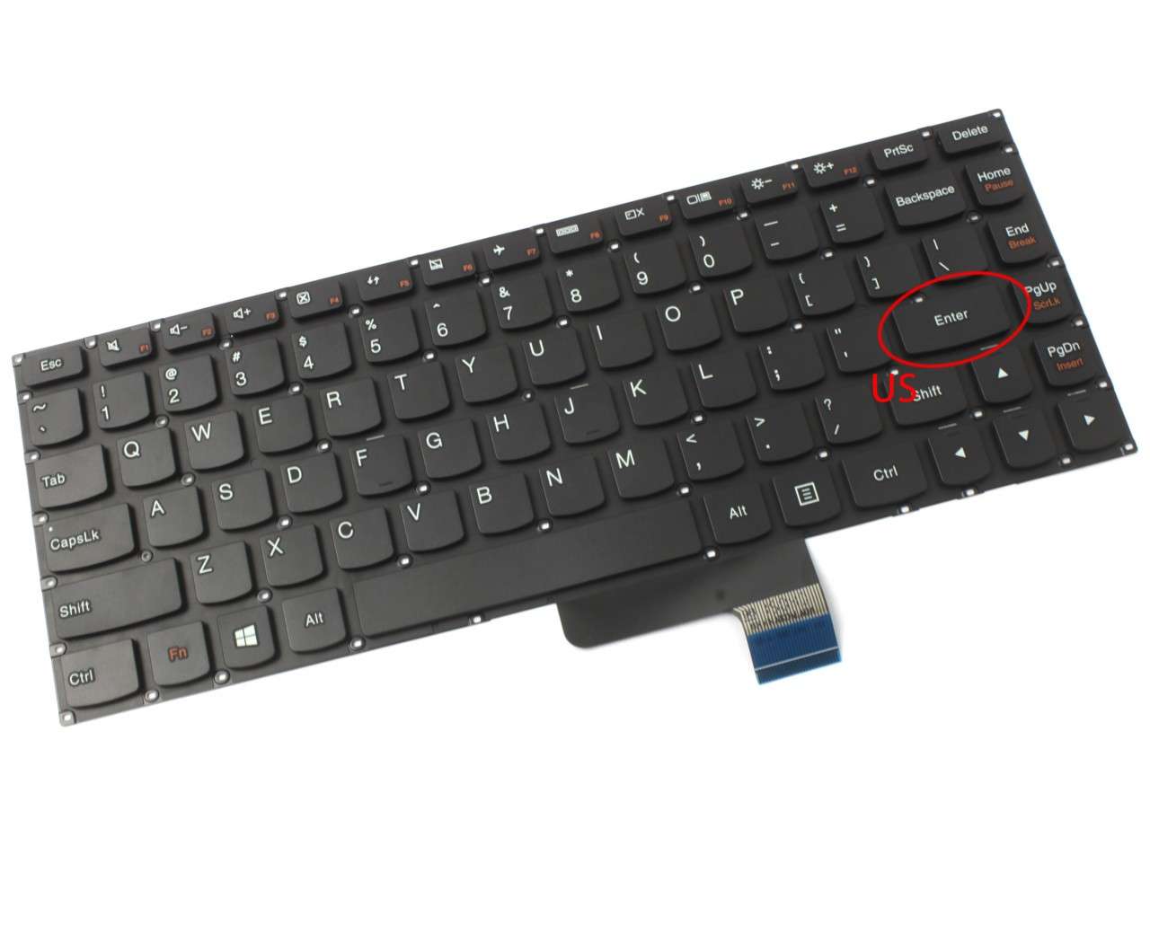 Tastatura Lenovo PK131BL2A00 layout US fara rama enter mic