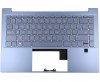 Tastatura HP Pavilion 14-EC Neagra cu Palmrest Albastru iluminata backlit. Keyboard HP Pavilion 14-EC Neagra cu Palmrest Albastru. Tastaturi laptop HP Pavilion 14-EC Neagra cu Palmrest Albastru. Tastatura notebook HP Pavilion 14-EC Neagra cu Palmrest Albastru