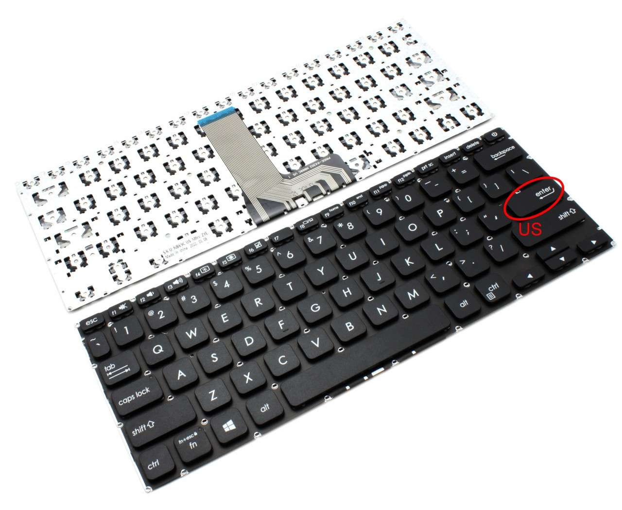 Tastatura Asus VivoBook 14 X412 layout US fara rama enter mic