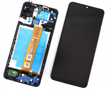 Display Samsung Galaxy A12 A127 Nacho OEM cu Rama Display Black Negru