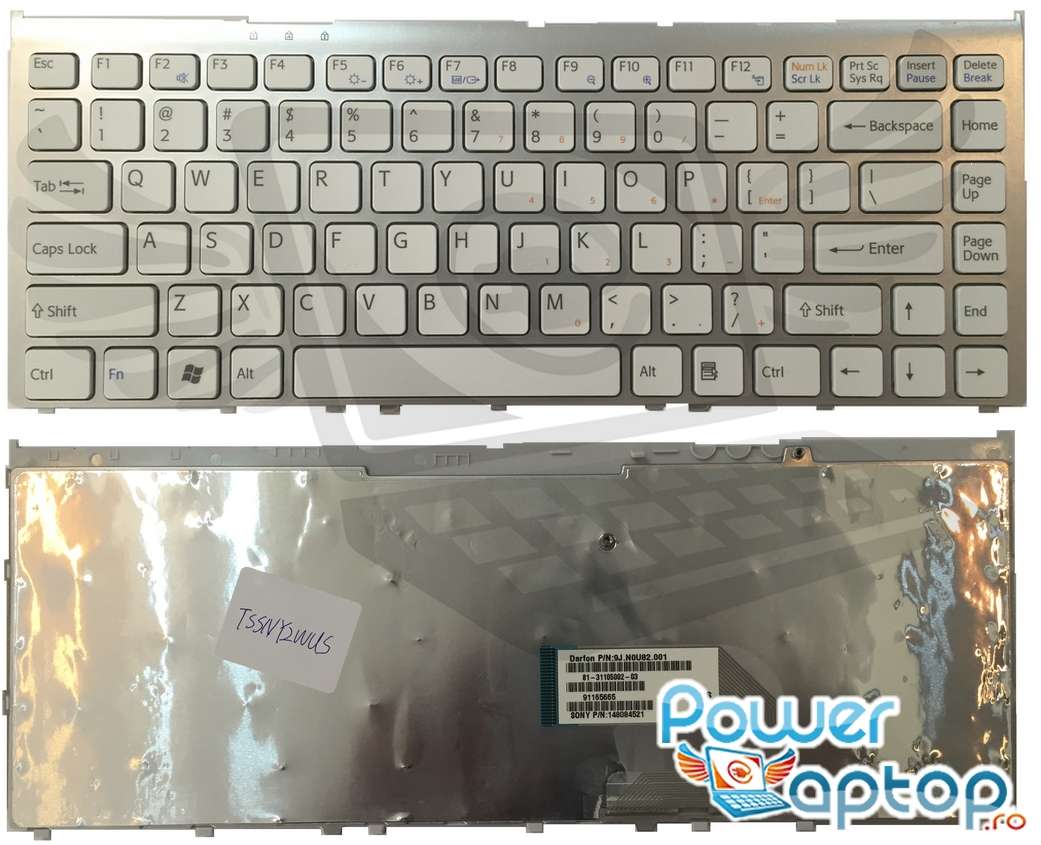 Tastatura Sony Vaio VGN FW54FB alba