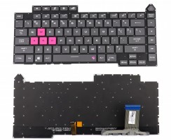 Tastatura Asus ROG Strix G15 GL543QE Gri iluminata. Keyboard Asus ROG Strix G15 GL543QE. Tastaturi laptop Asus ROG Strix G15 GL543QE. Tastatura notebook Asus ROG Strix G15 GL543QE