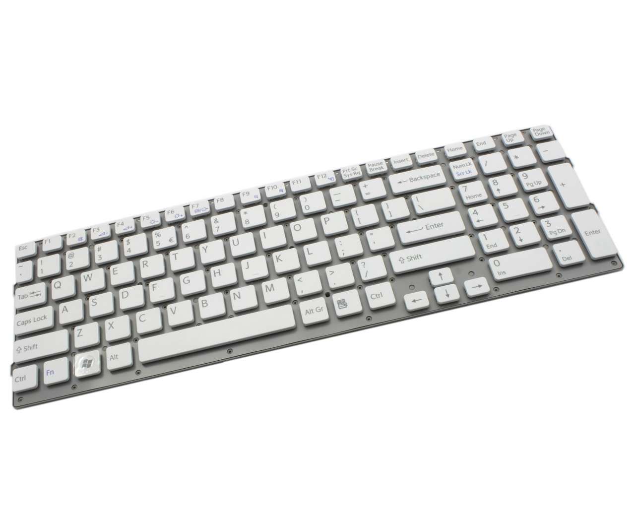 Tastatura alba Sony Vaio VPC EC3AFX layout US fara rama enter mic