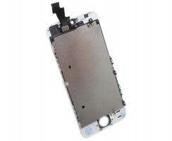 Display iPhone 5S 5SE Complet, cu tablita metalica pe spate, conector pentru amprenta si ornamente camera si casca.