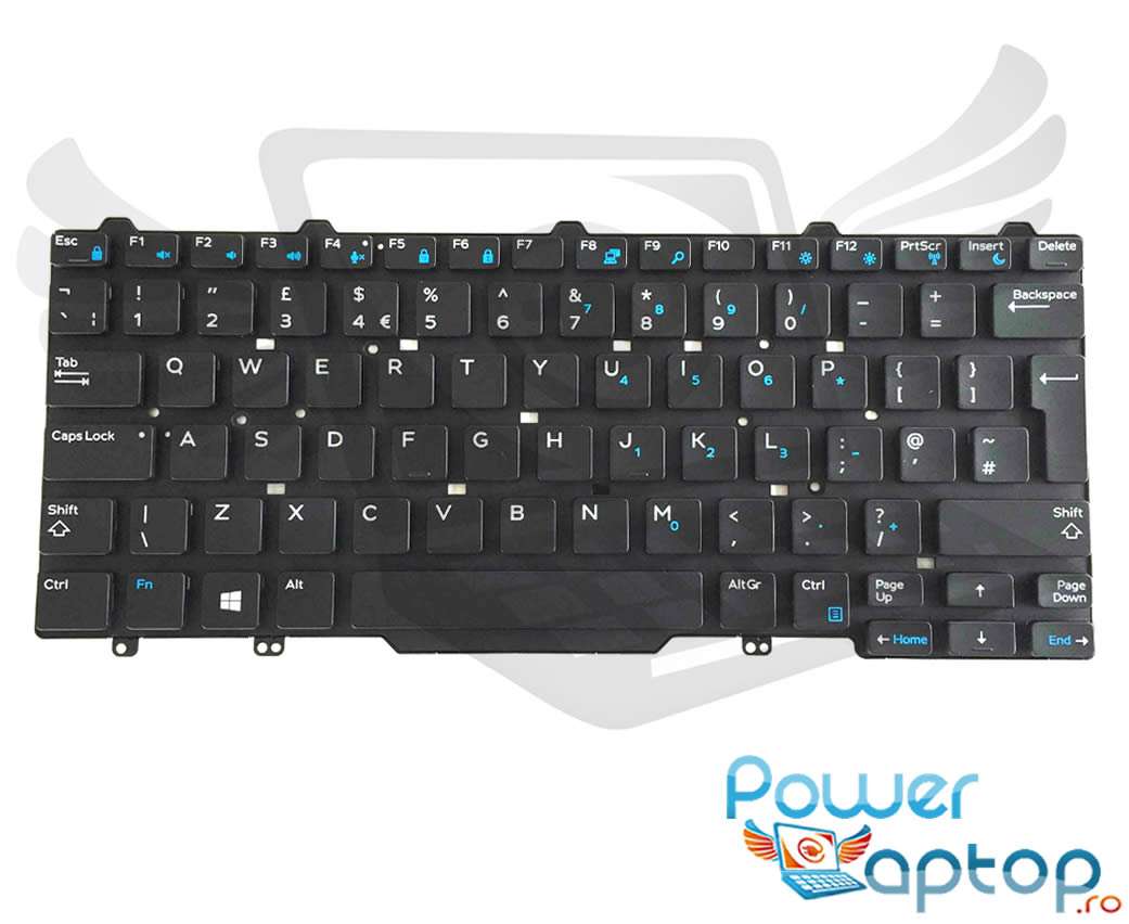 Tastatura Dell Latitude 3350 iluminata layout UK fara rama enter mare