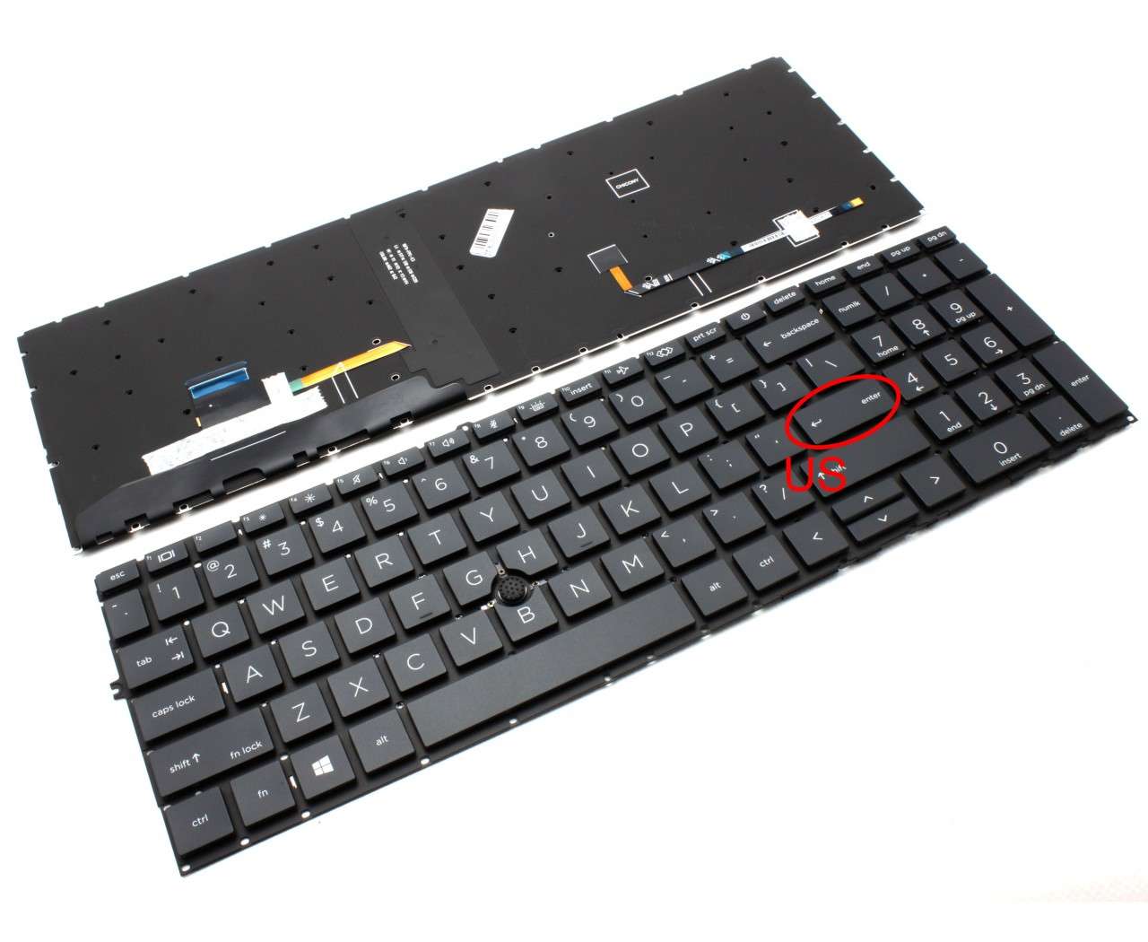 Tastatura HP EliteBook 850 G8 iluminata layout US fara rama enter mic