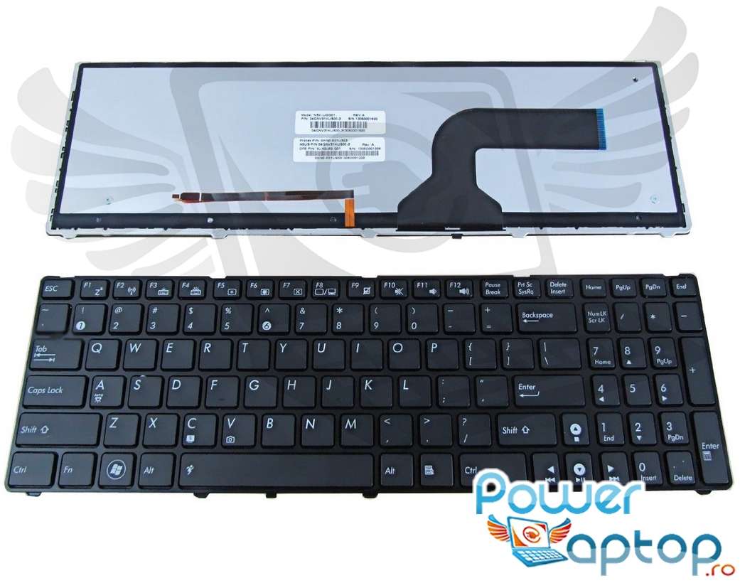 Tastatura Asus X72 iluminata backlit