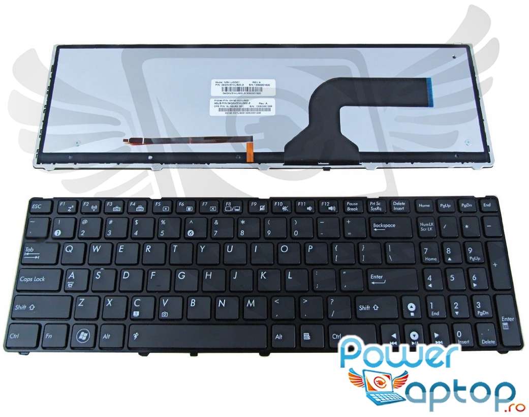Tastatura Asus K52JT SX257D iluminata backlit