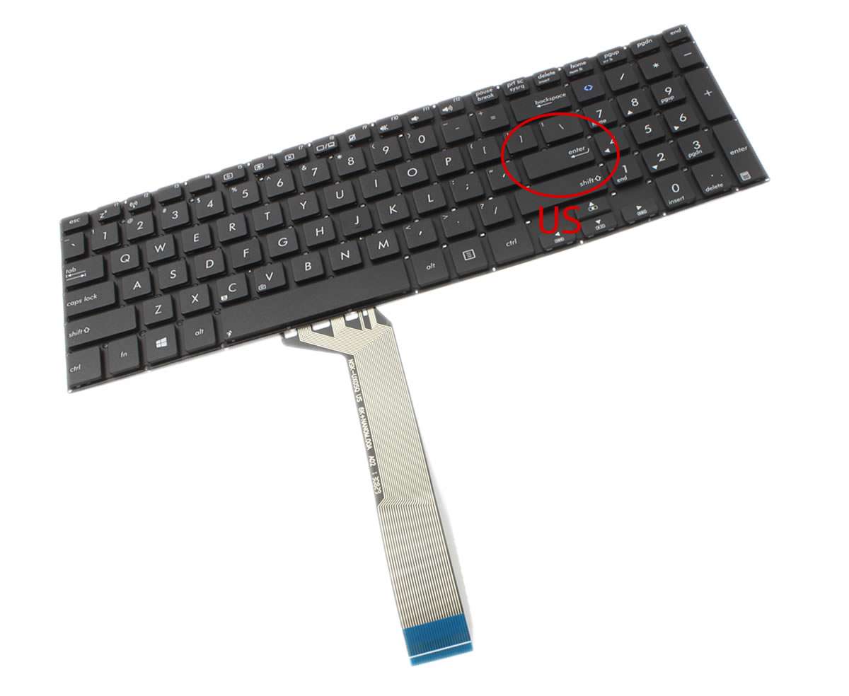 Tastatura Asus K551LN layout US fara rama enter mic
