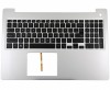 Tastatura Dell P75F Neagra cu Palmrest Argintiu iluminata backlit. Keyboard Dell P75F Neagra cu Palmrest Argintiu. Tastaturi laptop Dell P75F Neagra cu Palmrest Argintiu. Tastatura notebook Dell P75F Neagra cu Palmrest Argintiu