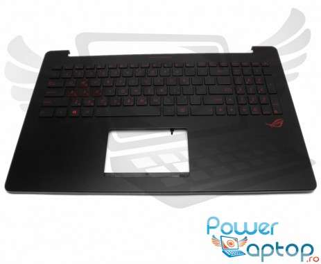 Tastatura Asus 0KNB0-662EGE00 neagra cu Palmrest negru iluminata backlit. Keyboard Asus 0KNB0-662EGE00 neagra cu Palmrest negru. Tastaturi laptop Asus 0KNB0-662EGE00 neagra cu Palmrest negru. Tastatura notebook Asus 0KNB0-662EGE00 neagra cu Palmrest negru