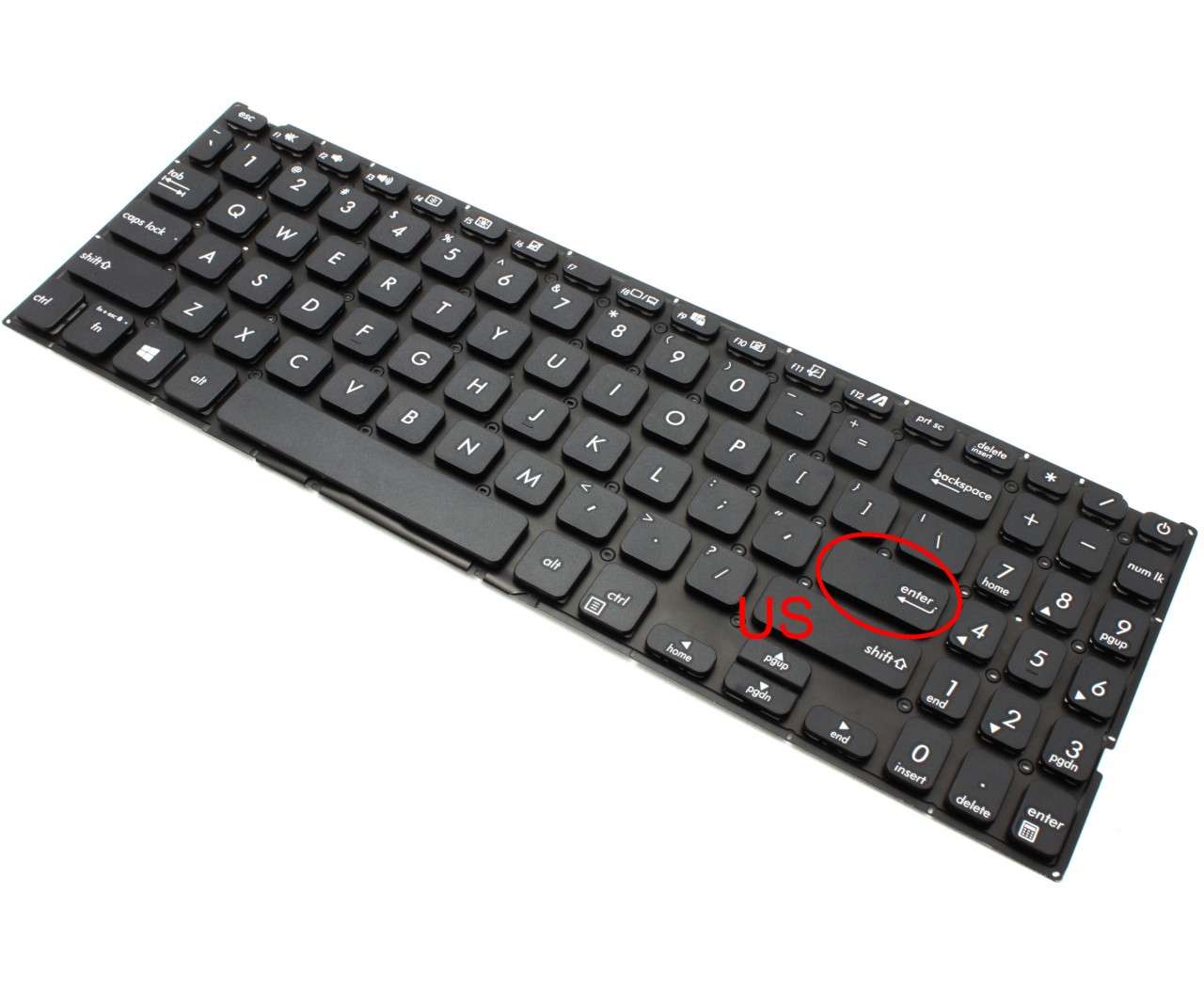 Tastatura Asus VivoBook X509JA layout US fara rama enter mic