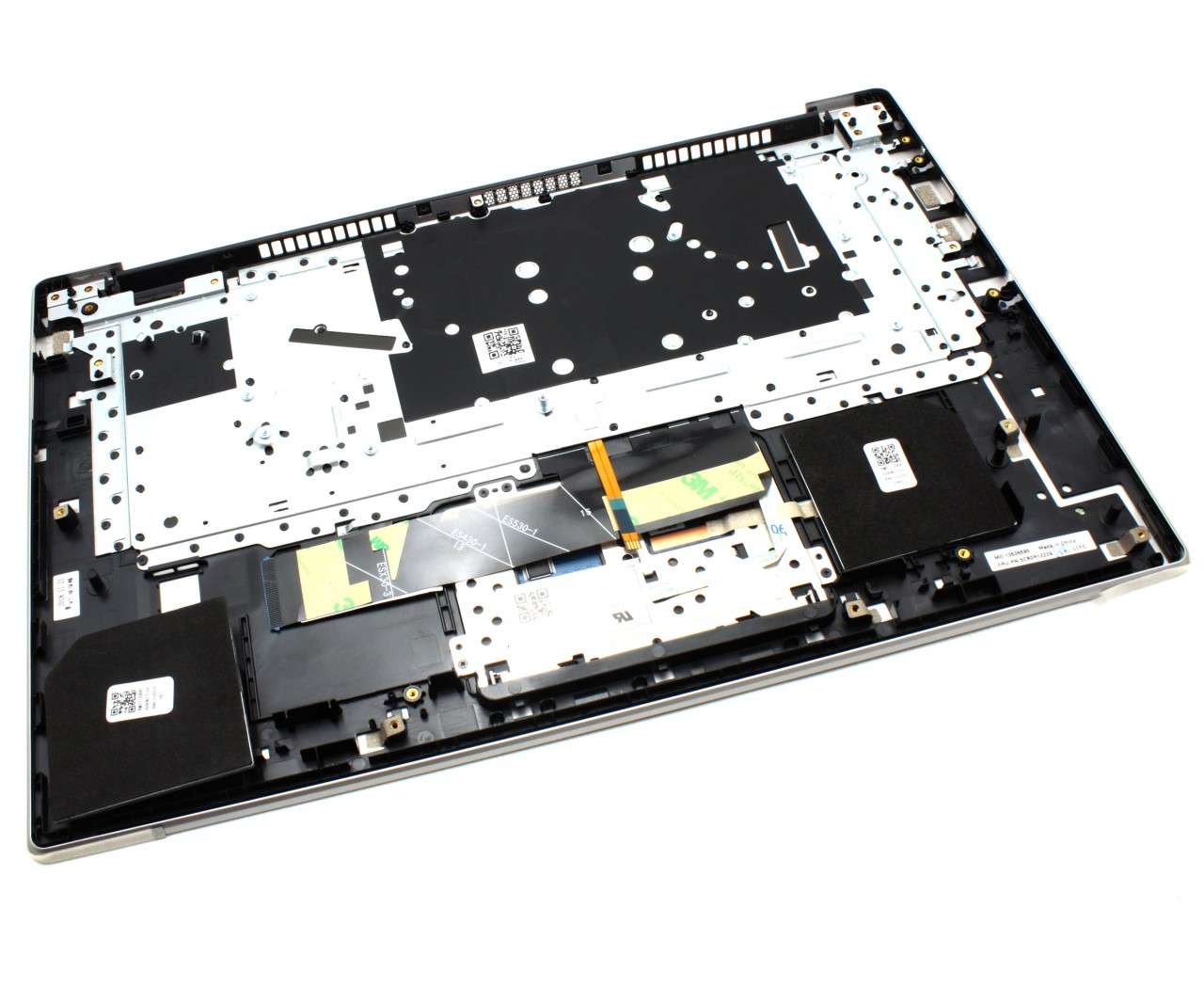 Tastatura Lenovo 5CB0R12706 Neagra cu Palmrest Argintiu si TouchPad iluminata backlit