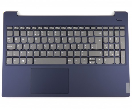 Tastatura Lenovo IdeaPad S340-15IML Gri cu Palmrest Albastru si TouchPad iluminata backlit. Keyboard Lenovo IdeaPad S340-15IML Gri cu Palmrest Albastru si TouchPad. Tastaturi laptop Lenovo IdeaPad S340-15IML Gri cu Palmrest Albastru si TouchPad. Tastatura notebook Lenovo IdeaPad S340-15IML Gri cu Palmrest Albastru si TouchPad