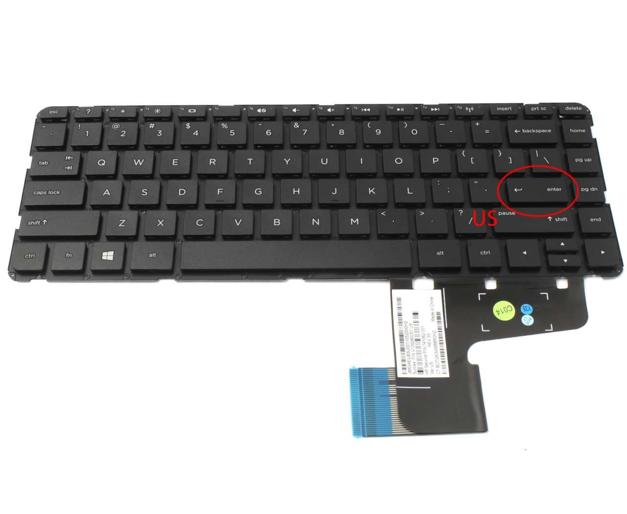 Tastatura HP 240 G2 layout US fara rama enter mic