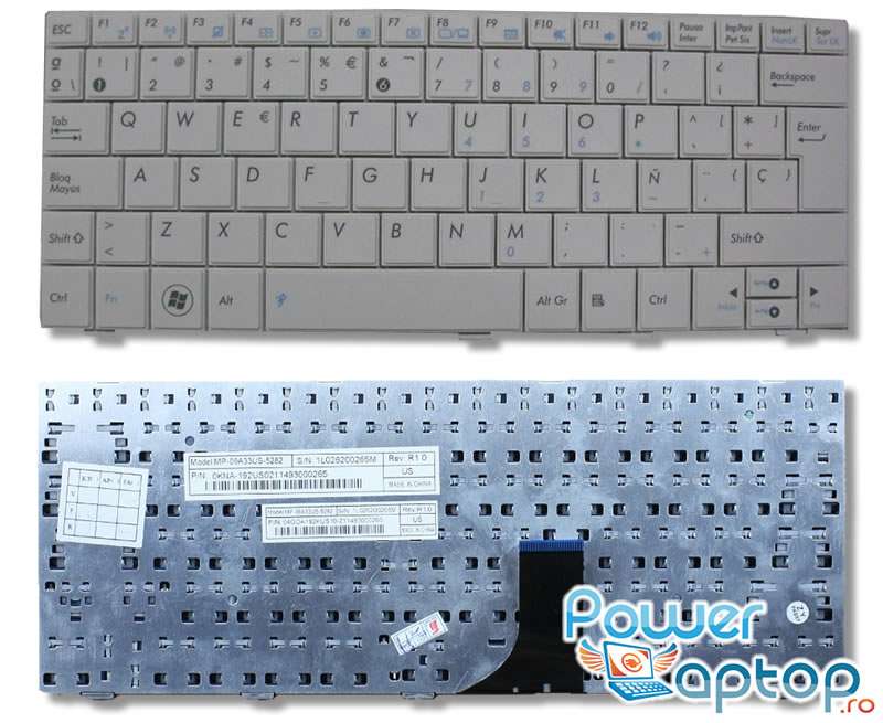 Tastatura Asus Eee PC 1001PQD alba