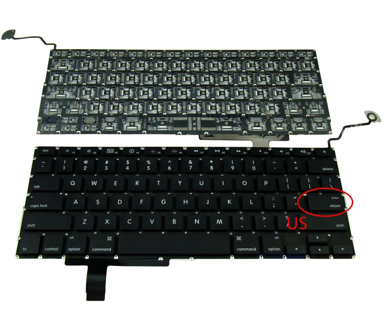 Tastatura Apple MacBook Pro Unibody 17 A1297 layout US fara rama enter mic