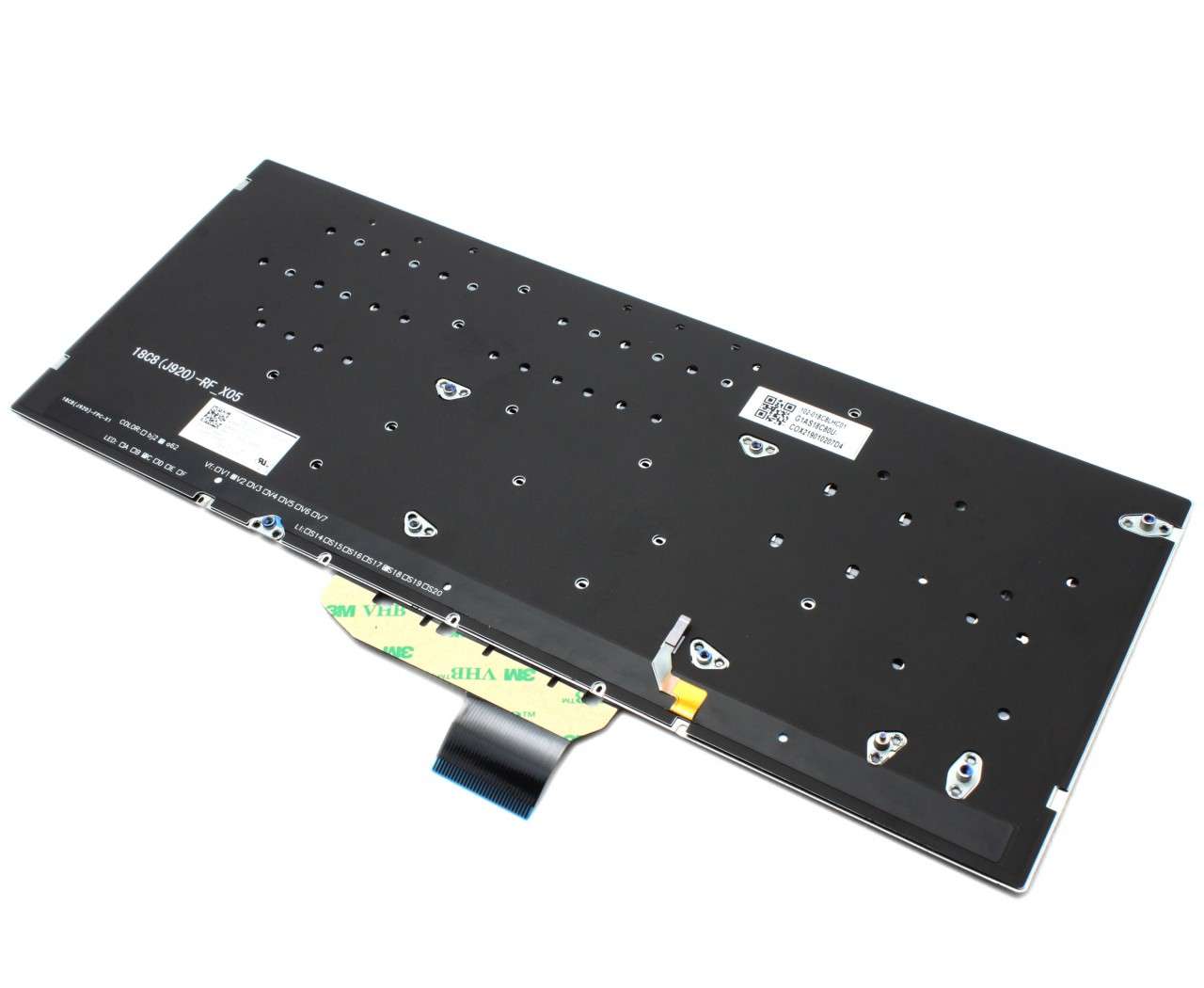 Tastatura Argintie Asus VivoBook S14 X430F iluminata layout US fara rama enter mic