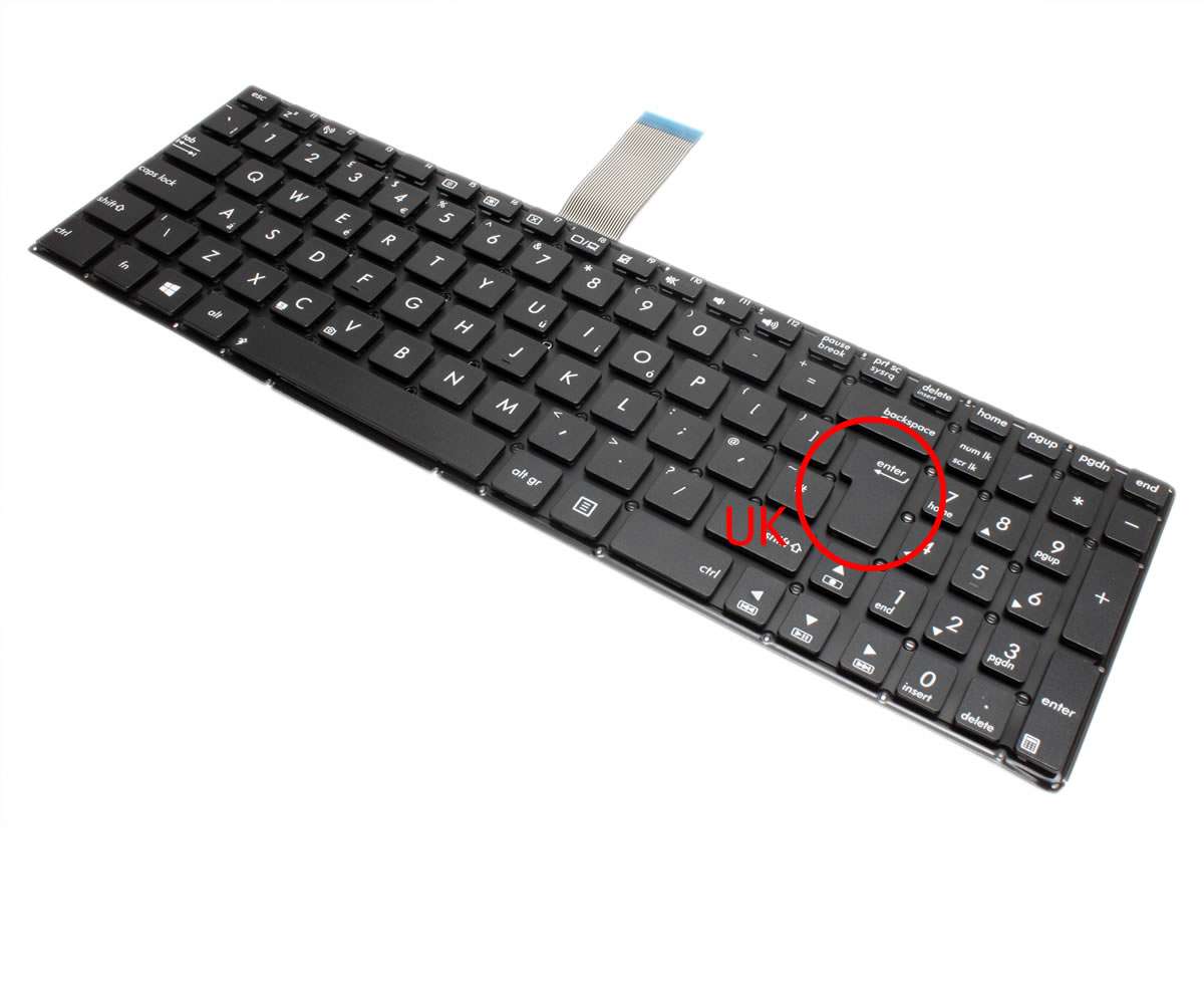 Tastatura Asus F550EA layout UK fara rama enter mare