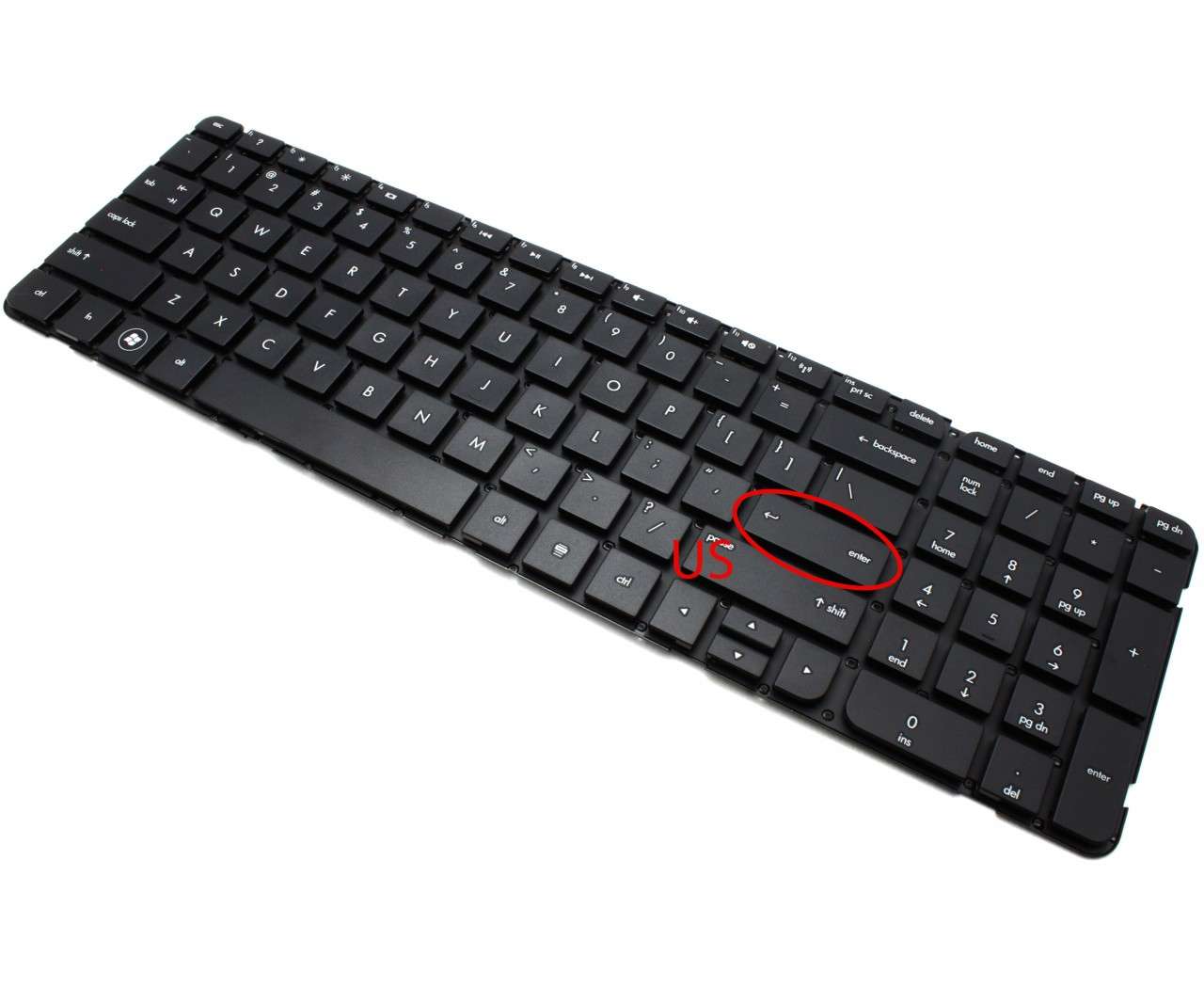 Tastatura HP Pavilion G7 2300 series layout US fara rama enter mic