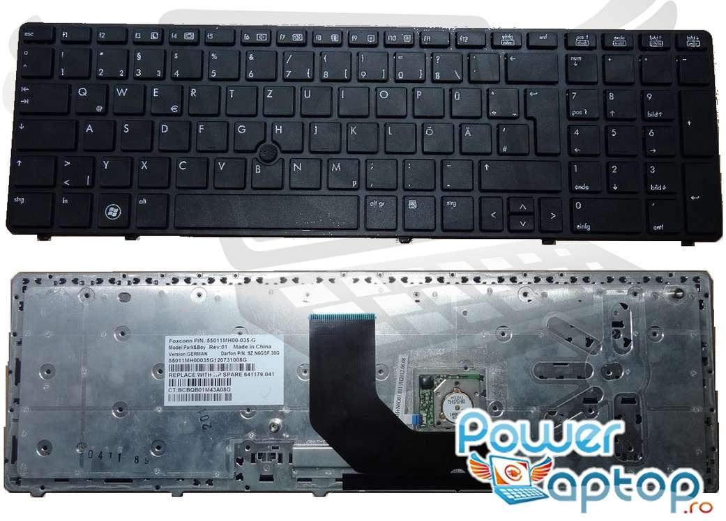 Tastatura HP EliteBook 8570p rama neagra